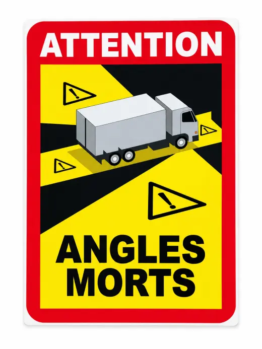 Наклейка вінілова Сліпа зона (Angles Morts) (25х17см)