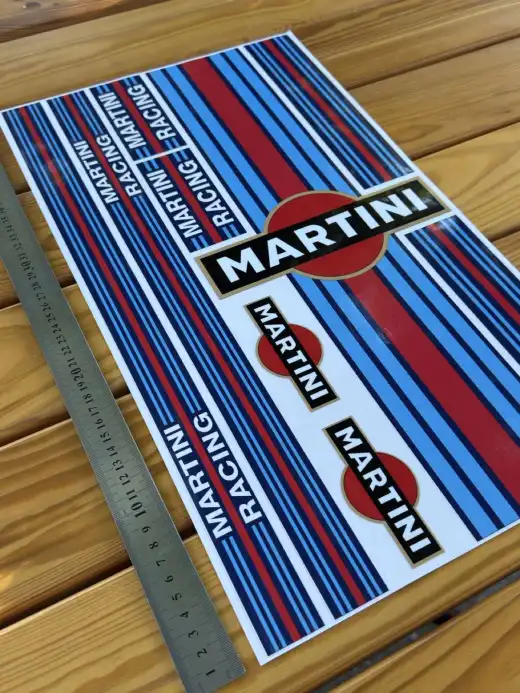 Наклейка вінілова стікерпак MARTINI Racing (49х29 см)