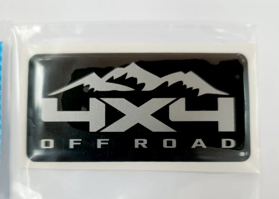 3D Наклейка силіконова 4x4 Off-Road (7х3.5 см) чорний