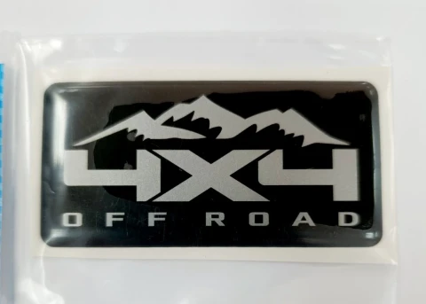 3D Наклейка силиконовая 4x4 Off-Road (7х3.5 см) черный