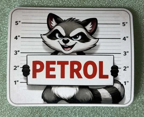 Наклейка вінілова PETROL Єнот (11,5х9 см)