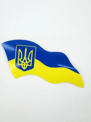 Наклейка виниловая Флаг Украины (7х3,5см) левый
