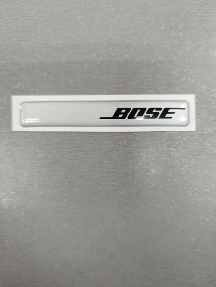 3D Наклейка силиконовая Bose (8.2х1.2см)(силикон) сер-черн