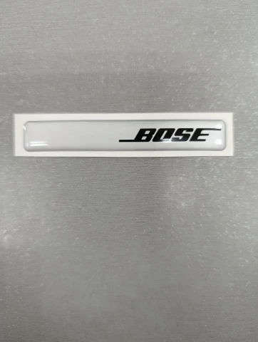 3D Наклейка силіконова Bose (8.2х1.2см)(силікон) сір-чорн