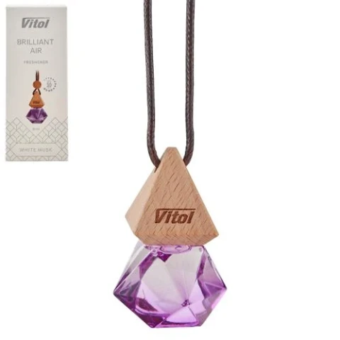 Ароматизатор повітря рідкий підвісний Vitol Brilliant Air White Musk 8мл (Білий мускус)