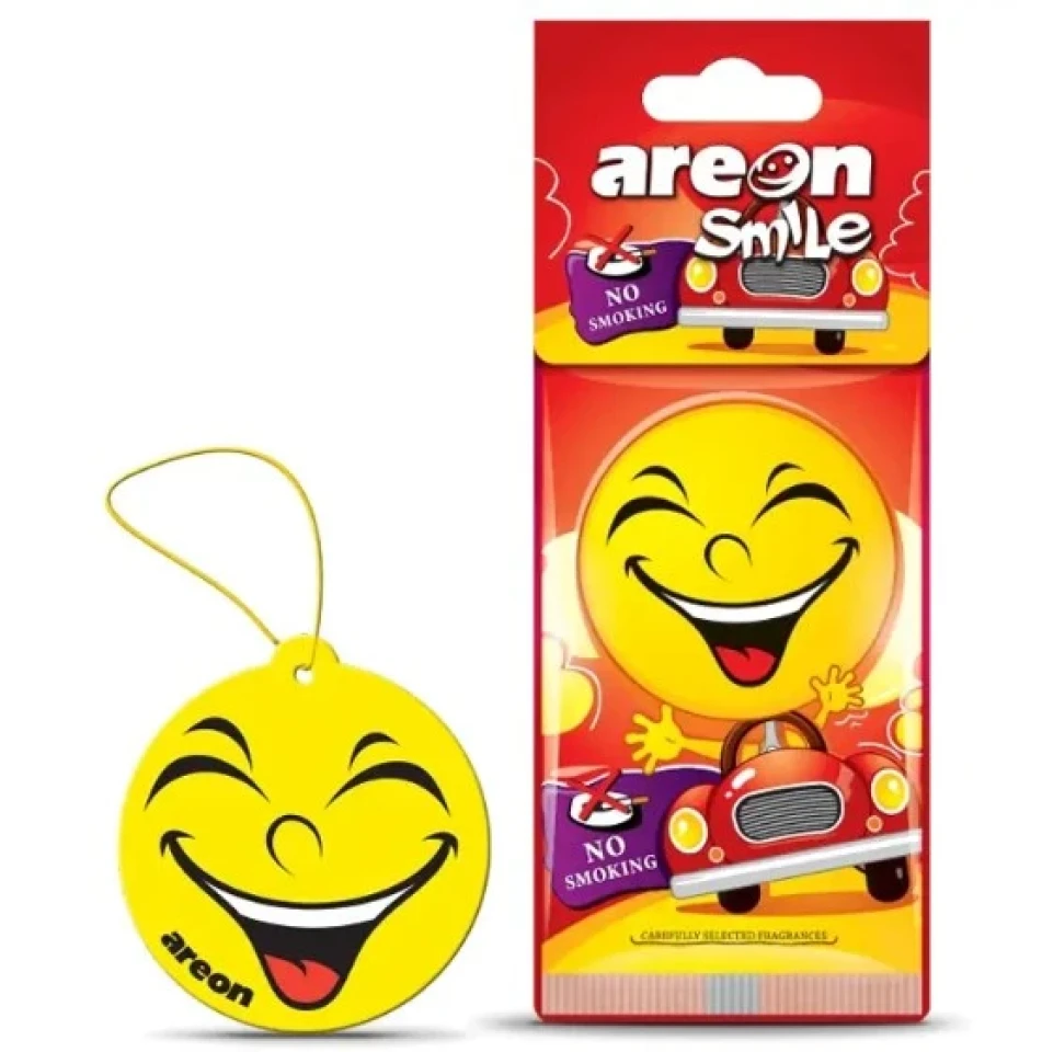 Ароматизатор повітря підвісний ялинка Areon SMILE DRY No Smoking (Антитютюн)