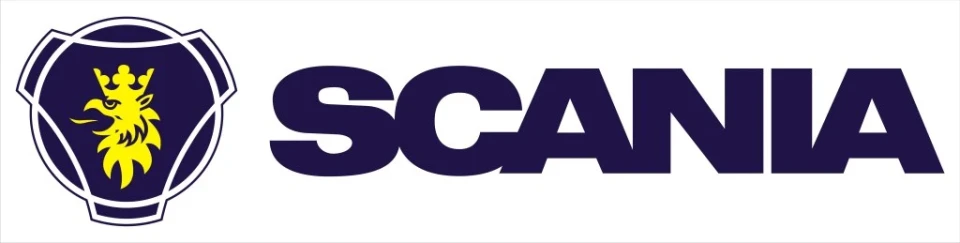 Наклейка виниловая SCANIA (14х60 см) синяя