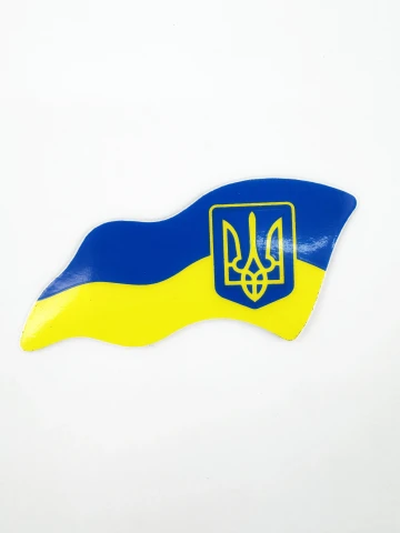 Наклейка виниловая Флаг Украины (12х5,5 см) правый