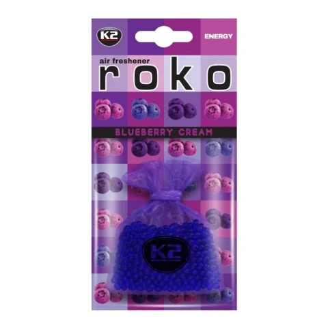 Ароматизатор воздуха гранулированный в мешочке K2 Roko Blueberry Cream 20г (Черничный крем)