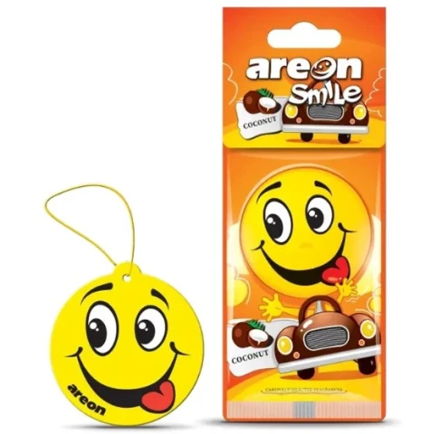 Ароматизатор воздуха подвесной елочка Areon SMILE DRY Coconut (Кокос)