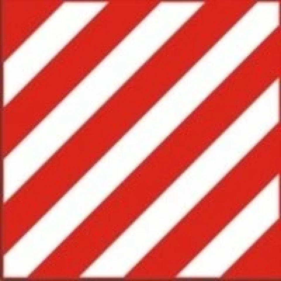 Наклейка виниловая Знак Негабаритный груз (40х40 см) красно-белая