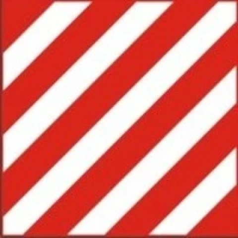 Наклейка вінілова Знак Негабаритний вантаж (40х40 см) червоно-біла