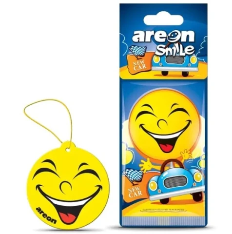 Ароматизатор воздуха подвесной елочка Areon SMILE DRY New Car (Новая машина)