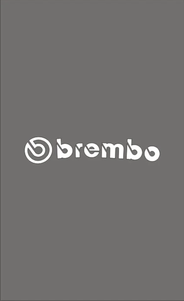 Наклейка виниловая Brembo (10х2.4 см) белая