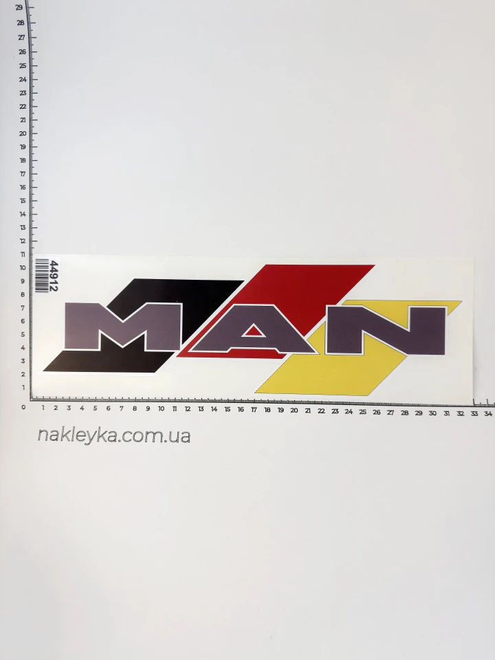 Наклейка вінілова MAN на прапорі (32х10 см) кольоровий