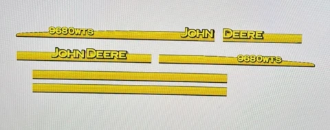 Наклейки вінілові набор сумісний з комбайном John Deere (під замовлення)