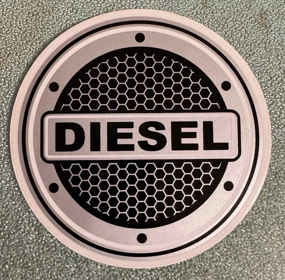 Наклейка вінілова на лючок бензобака DIESEL(діаметр 10 см)