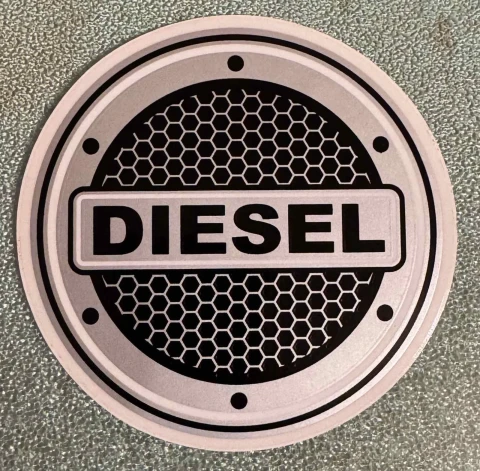 Наклейка вінілова на лючок бензобака DIESEL(діаметр 10 см)