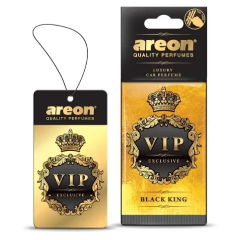 Ароматизатор воздуха подвесной елочка Areon VIP Black King (Черный Король)