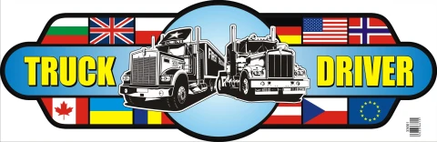 Наклейка вінілова TRUCK DRIVER на лобове скло / кабіну (98х31 см)