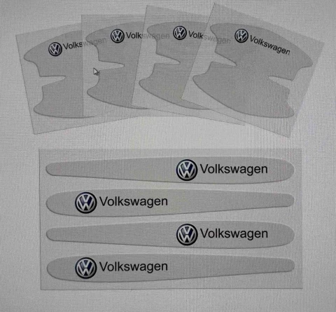 Наклейка виниловая Защитные пленки дверных ручек VOLKSWAGEN 8 шт