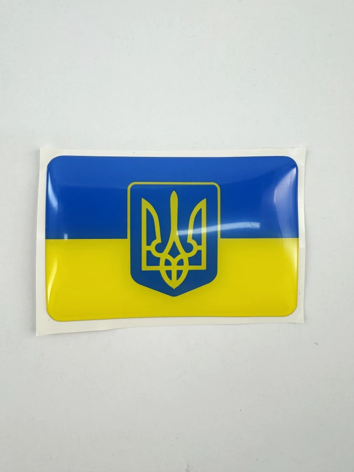 3D Наклейка силіконова прапор України (8.5х5,5 см)