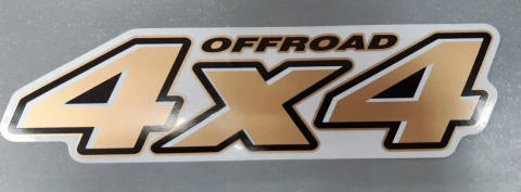 Наклейка виниловая 4х4 off road (20х5см) черный/медный