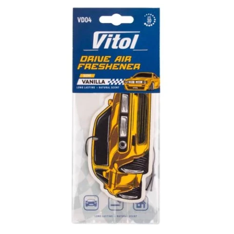 Ароматизатор повітря підвісний ялинка Vitol Drive Vanilla (Ваніль)