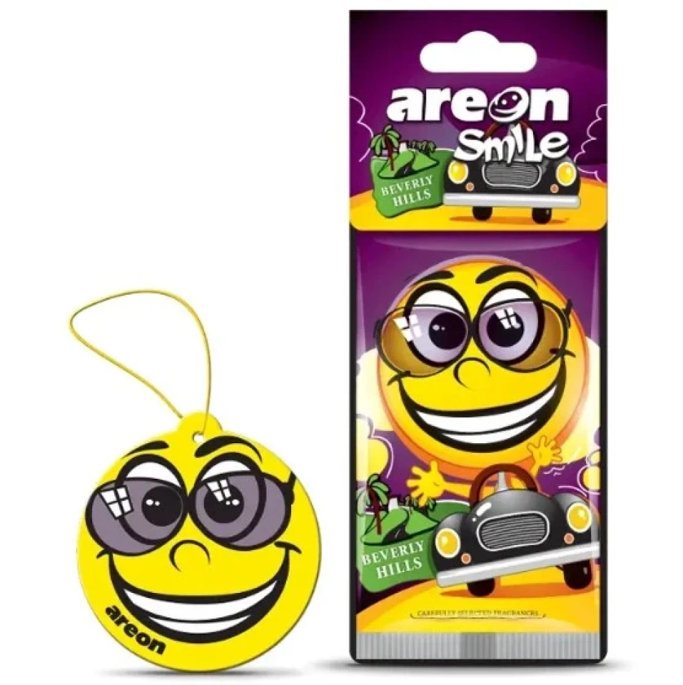 Ароматизатор воздуха подвесной елочка Areon SMILE DRY Beverly Hills (Беверли-Хиллз)