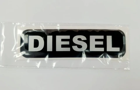 3D Наклейка силіконова DIESEL (9,6х2.6 см) чорний