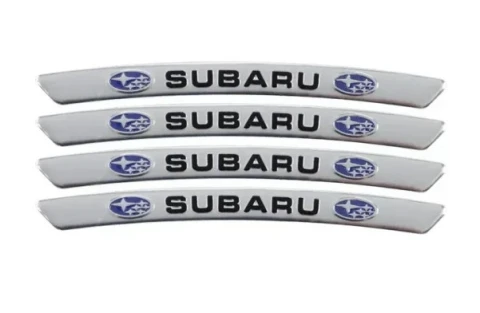 Емблема обода колеса SUBARU (на скотчі) 4шт хром