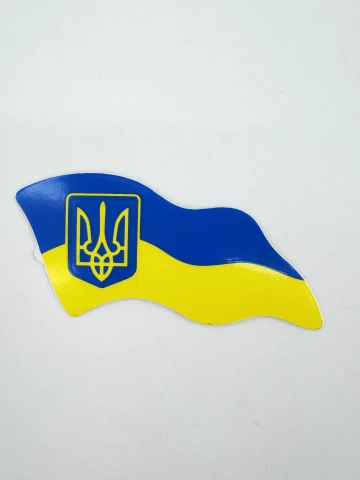 Наклейка виниловая Флаг Украины (12х5,5 см) левый