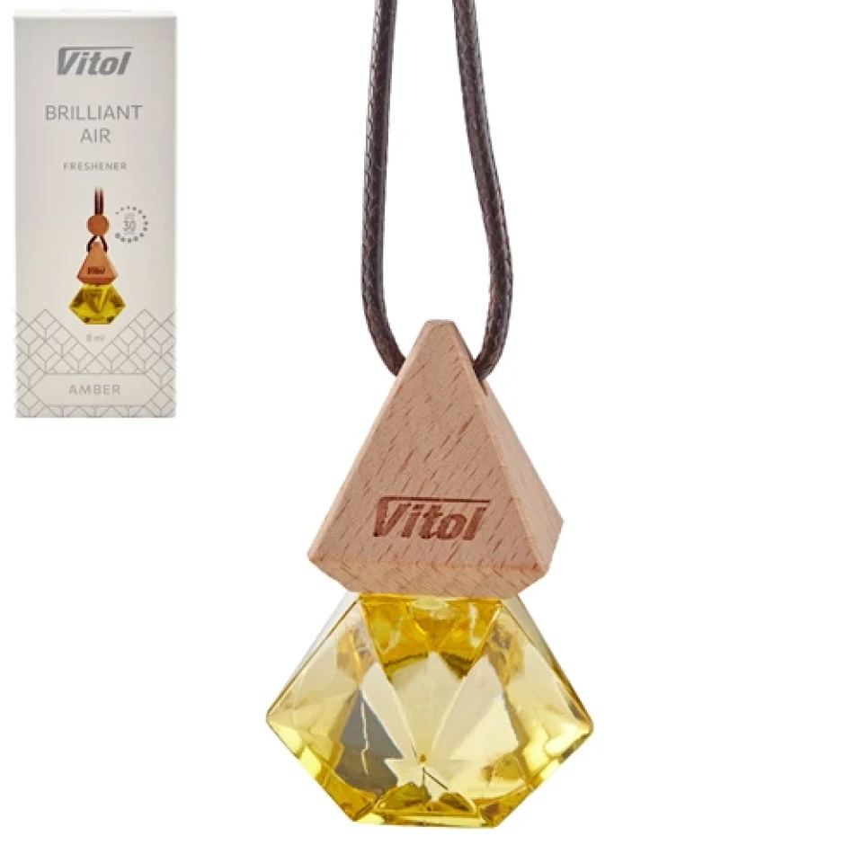 Ароматизатор повітря рідкий підвісний Vitol Brilliant Air Amber 8мл (Бурштин)