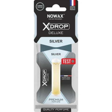 Ароматизатор целюлозний з капсулою Nowax серія X Drop Delux - Silver (Срібло)