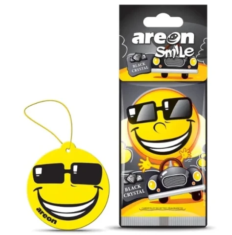 Ароматизатор повітря підвісний ялинка Areon SMILE DRY Black Cristal (Чорний Кристал)