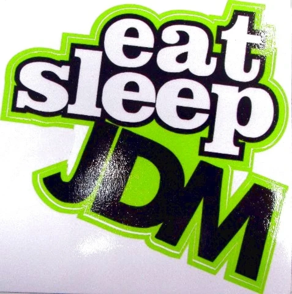 Наклейка виниловая Eat Sleep JDM (12.5х12.5 см)