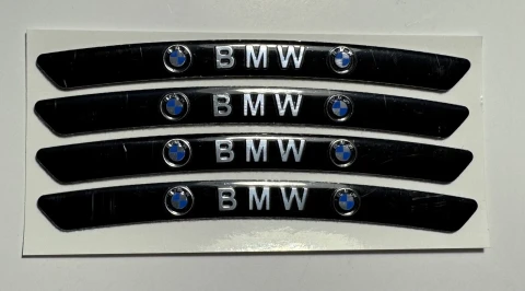 Емблема обода колеса BMW (на скотчі) 4шт чорні