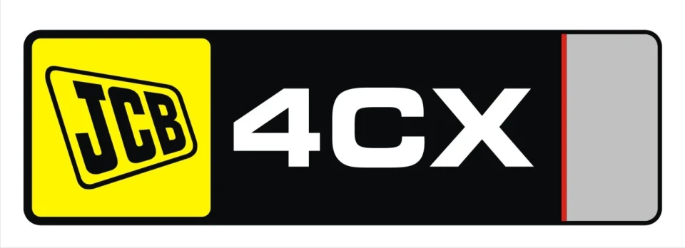 Наклейка виниловая JCB 4CX (44х13.5 см)