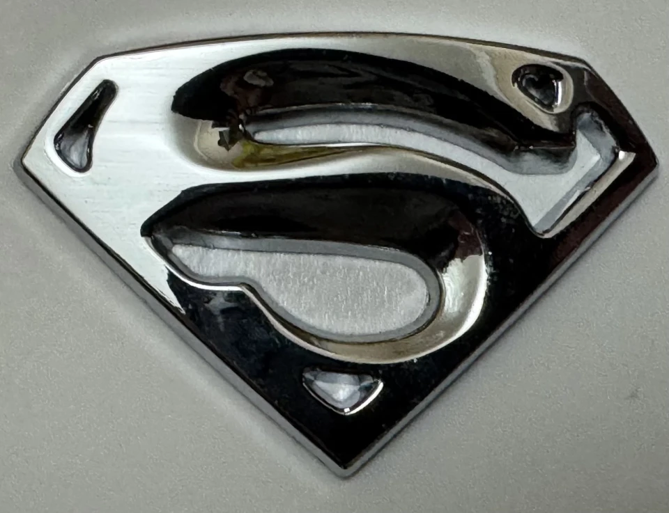 3D Наклейка металлическая «Superman» (50х35 мм) хром