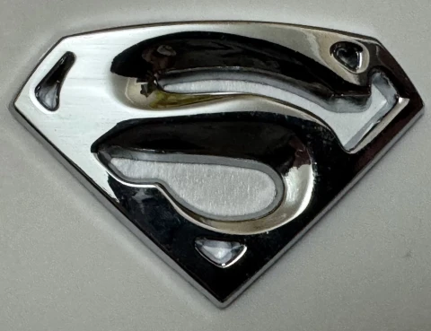3D Наклейка металлическая «Superman» (50х35 мм) хром