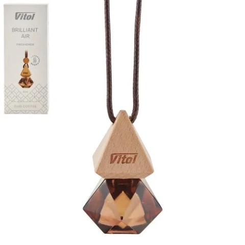 Ароматизатор воздуха жидкий подвесной Vitol Brilliant Air Oud Coffee 8мл (Удовое дерево и кофе)