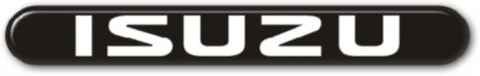 3D Наклейка силіконова ISUZU (11х1.4 см) чорний хром