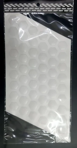 3D Наклейка силіконова Соти (24х12 см, комплект 2 шт) прозора